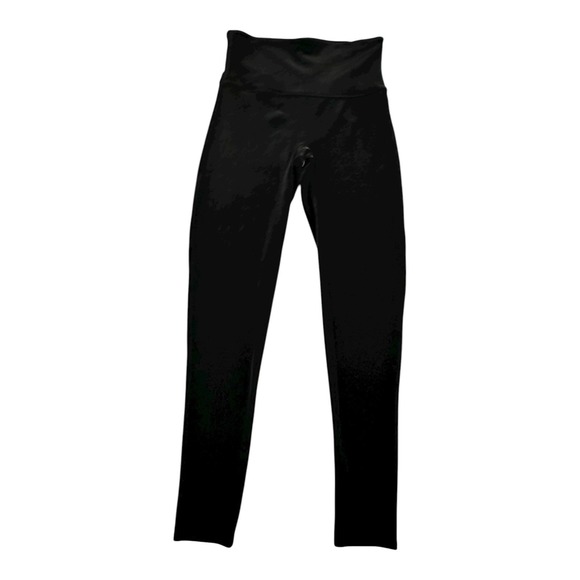 SPANX Pants - Spanx Legging Ankle Pants‎ Womens Large Black Velour Skinny Pull On 26x28